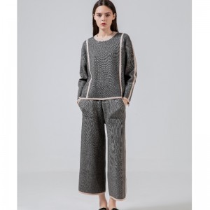 Casual moda versatilă de lenjerie tricotată de două bucăți 68008#