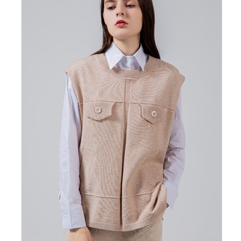 Trend la modă casual versatil tricot fals vesta 68037#
