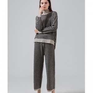 Modă Casual Joker tricotat Qianbird-costum de două piese 69002#